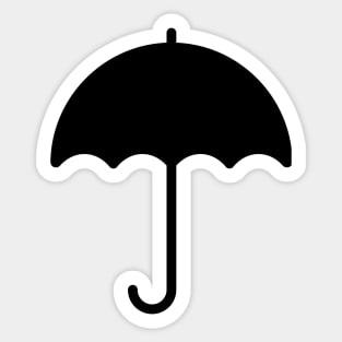 Black Umbrella Sticker